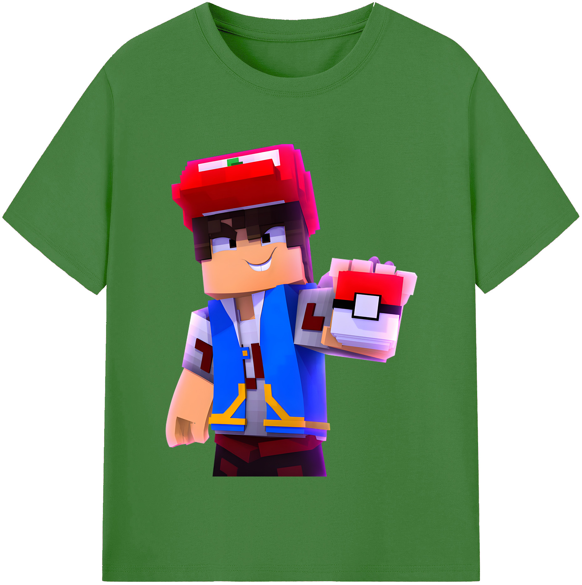 （画像用） マインクラフト ブロックの世界 Minecraft MC Block world レディースカジュアルプリントTシャツ（綿100％）